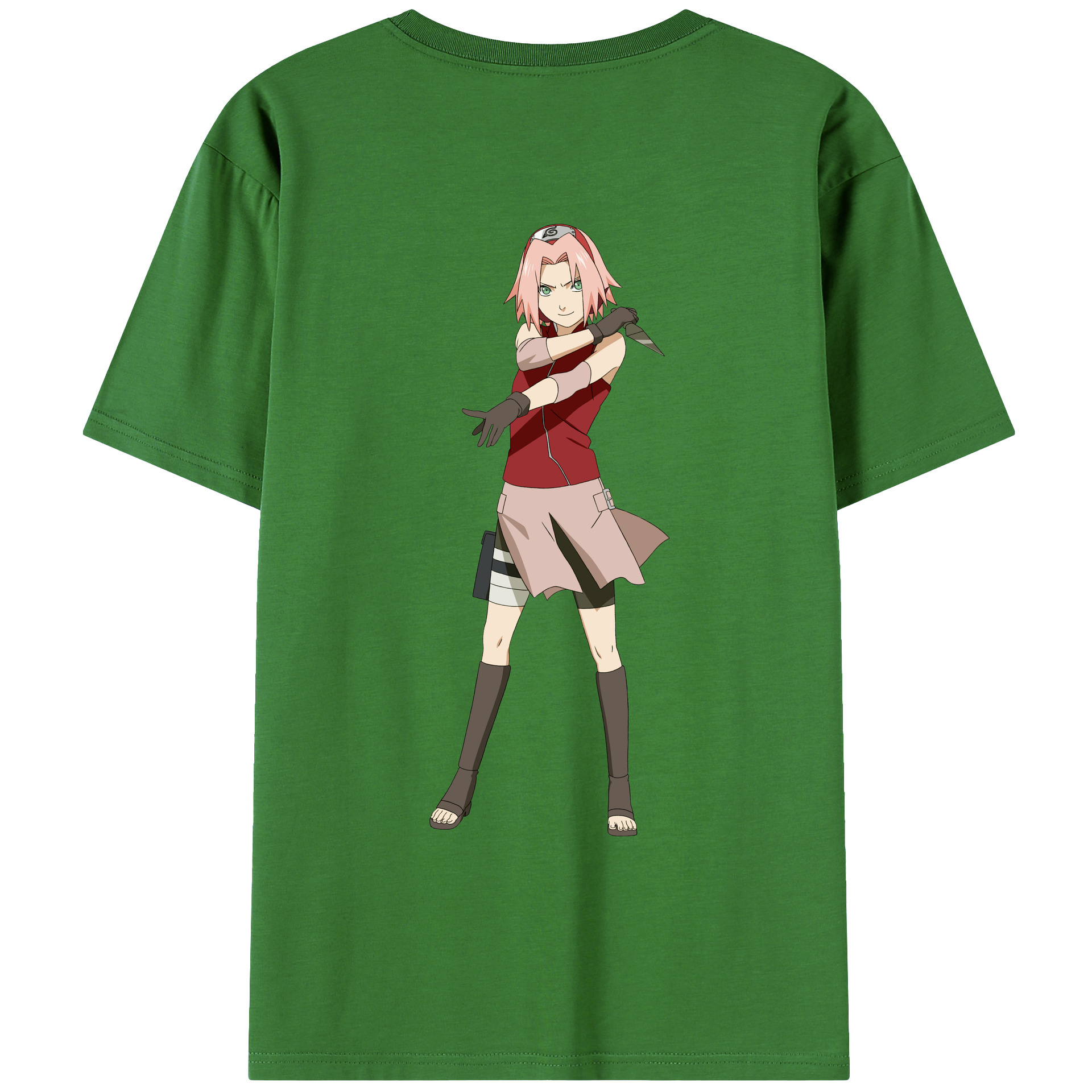 （画像用） NARUTO -ナルト- 春野サクラ Haruno Sakura レディース半袖Tシャツ(バックプリント)